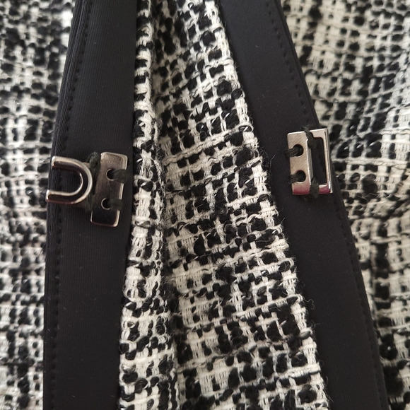 Cynthia Rowley long sleeve cropped collarless boxy blazer tweed jacket Small - Picture 7 of 12